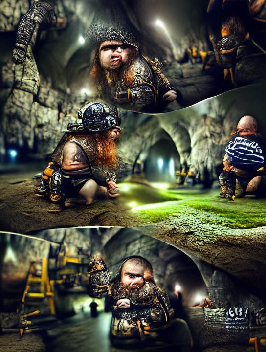 a fantasy dwarf that lives underground and has magic powers detailed matte painting Unreal Engine 5 photoillustration