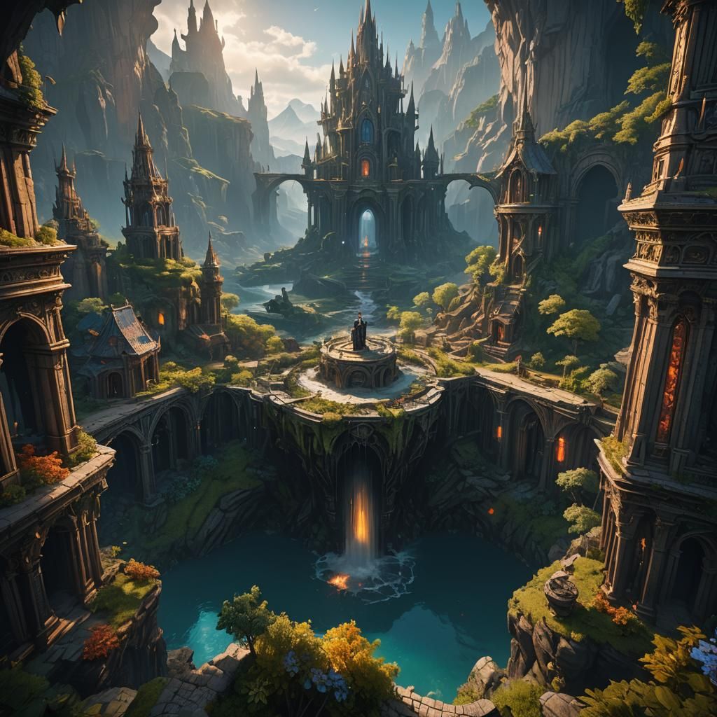 Shadow and Light Meeting in Detailed Matte Painting