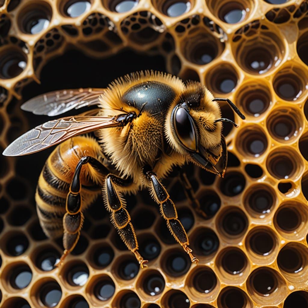 Honeycomb Eye: A Surreal Macro Close-Up