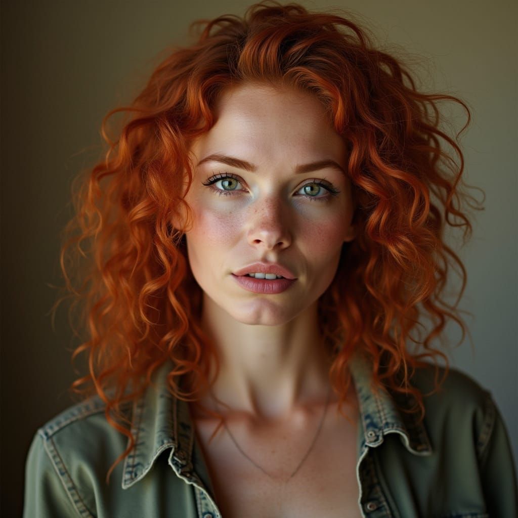 Warm Earthy Woman in Rustic Aesthetic