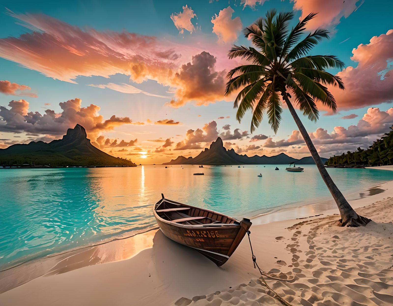 Sunset in Bora Bora
