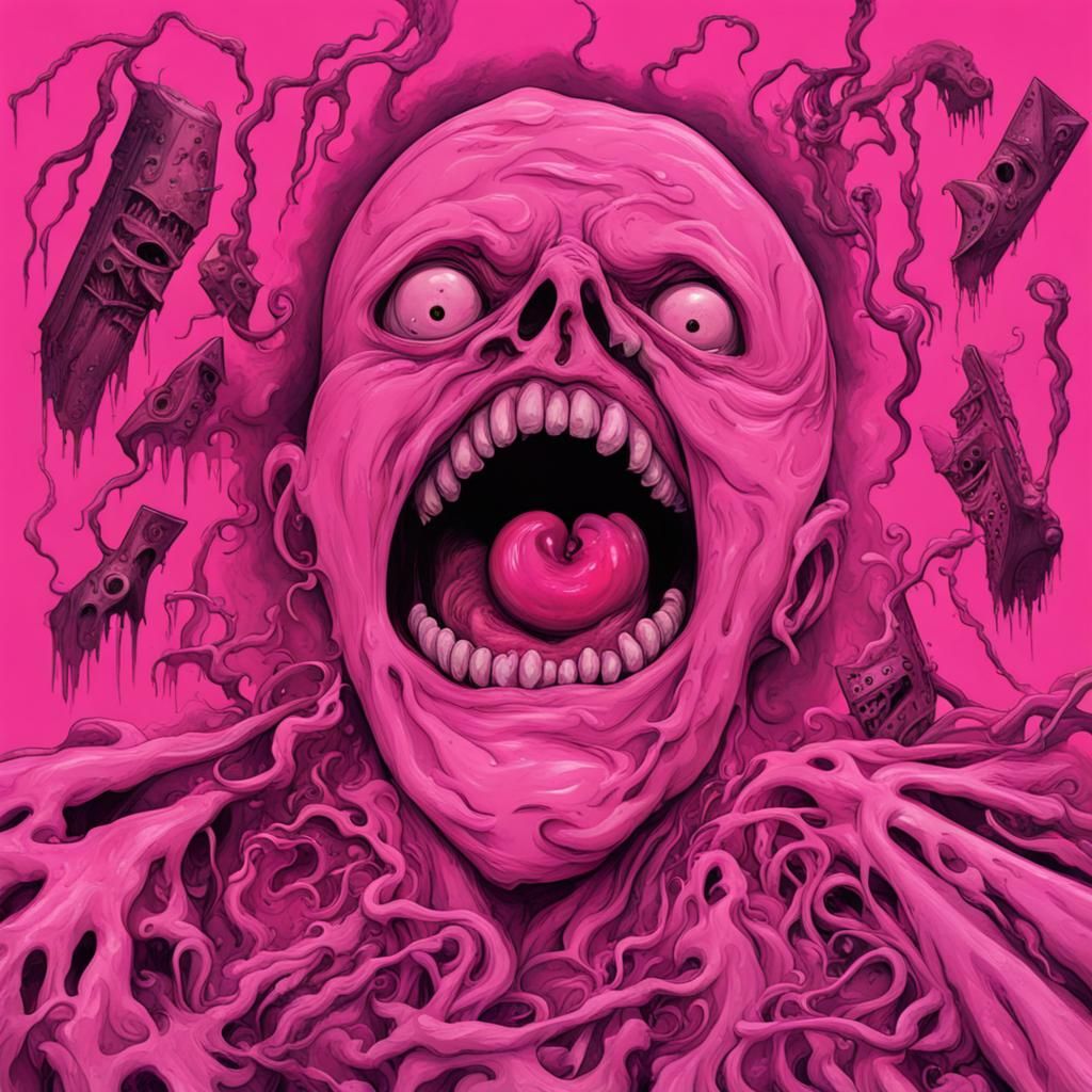 Surreal Pink Nightmare: Horror and Shock