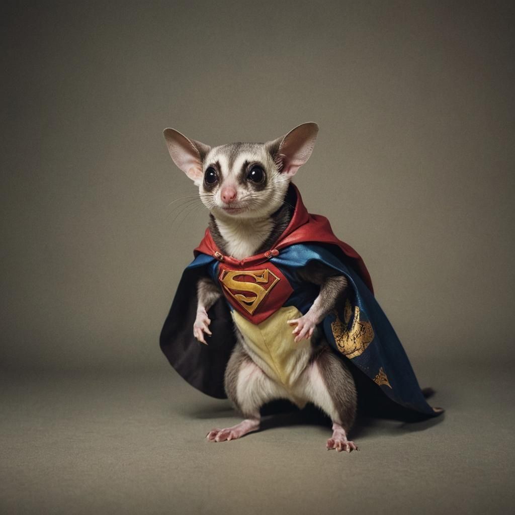 Sugar Glider Superhero Cinematic Film Still