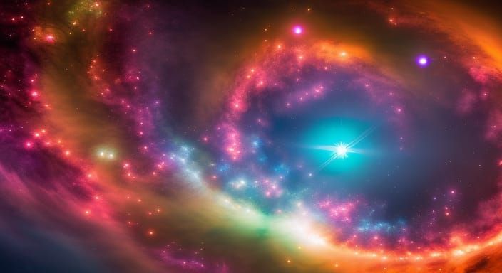 Birth of a Galaxy: Hyperrealistic Splash Art