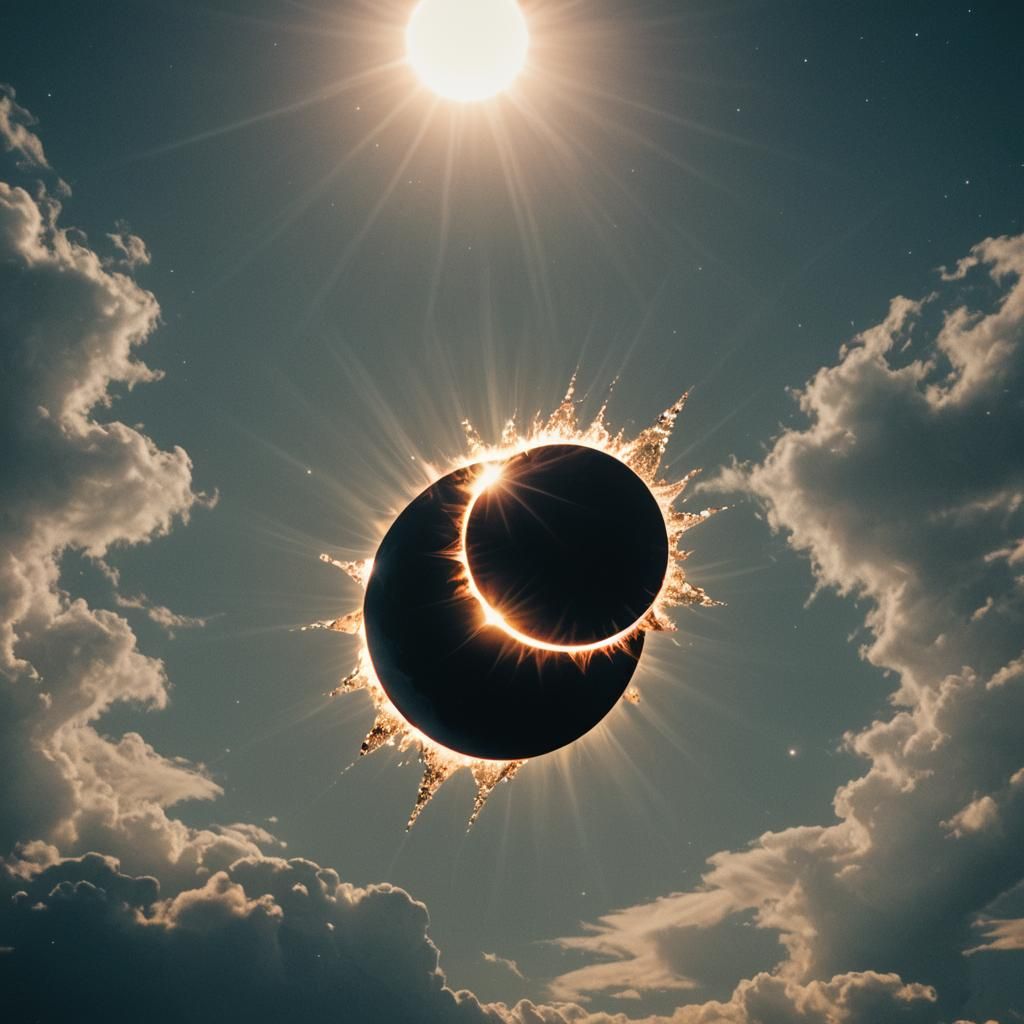 Dramatic Solar Eclipse with Diamond Stars