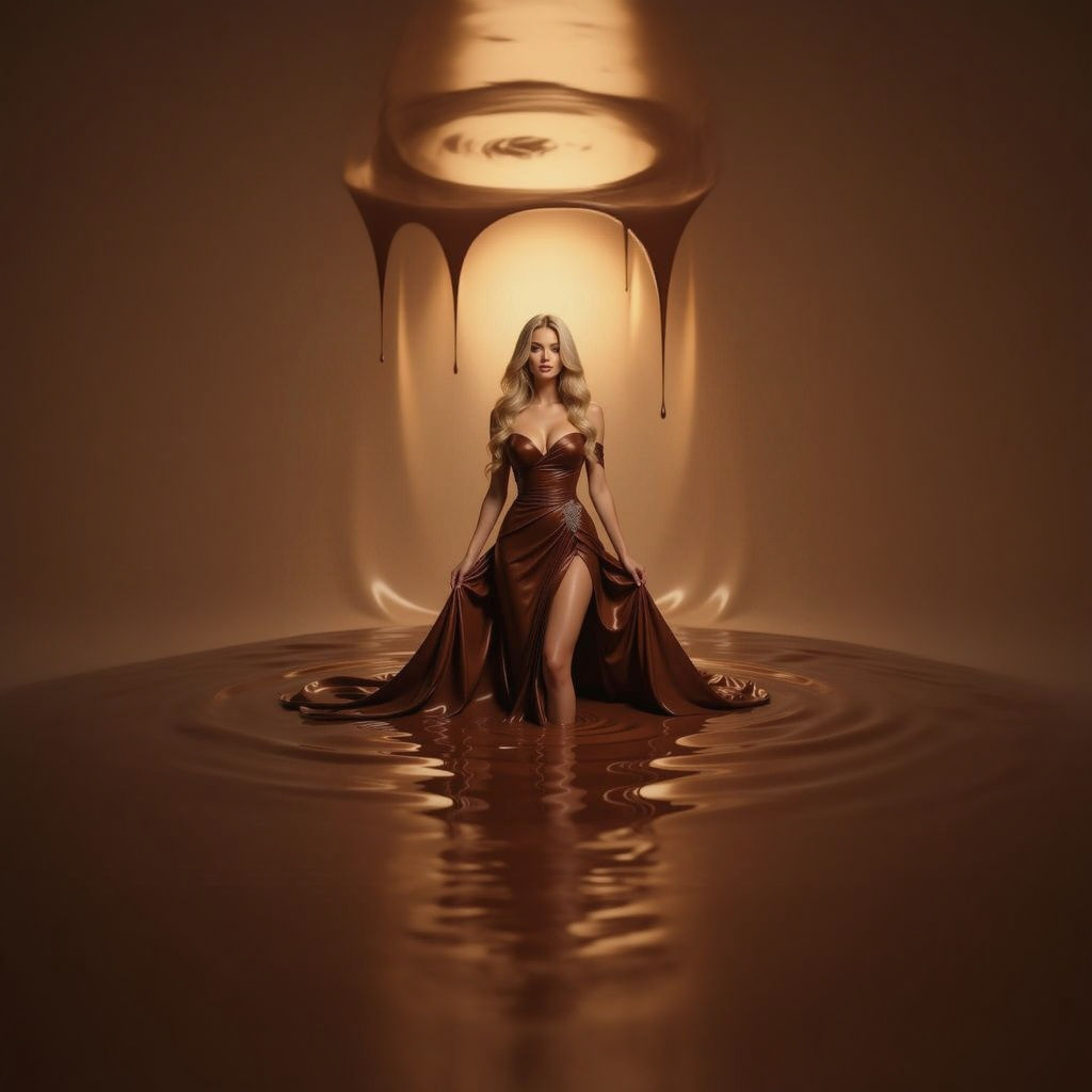 Chocolate Woman in Ultra-Realistic Digital Art