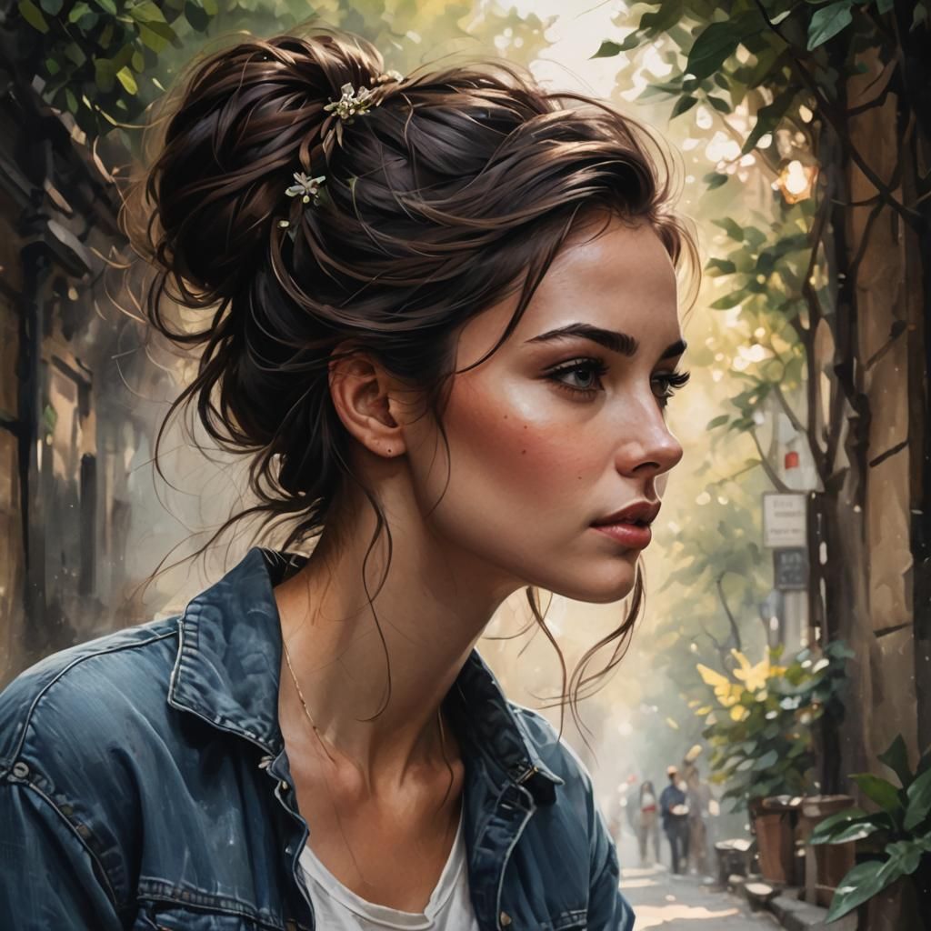 Beautiful Brunette Woman Portrait