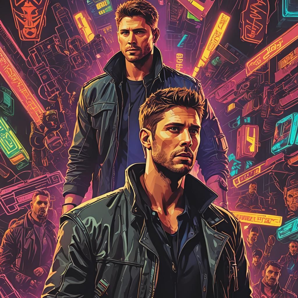 Dean Winchester in Cyberpunk 2099 Style