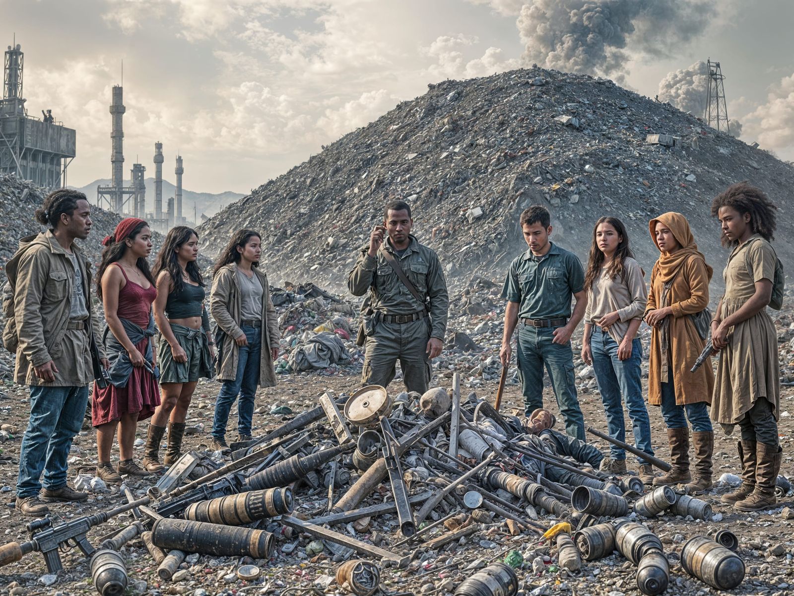 Humans Unite to End War by Recycling Weapons