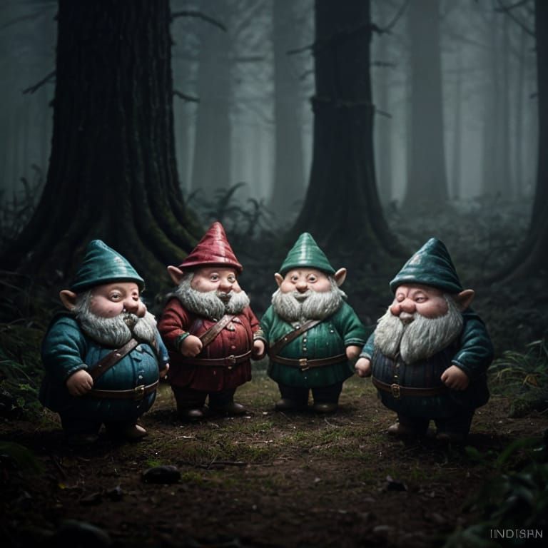 Gnomes with Sharp Teeth in Twilight Forest