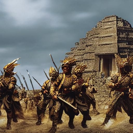 Olmec Stone Army vs Atlantean Warriors: Epic Battle