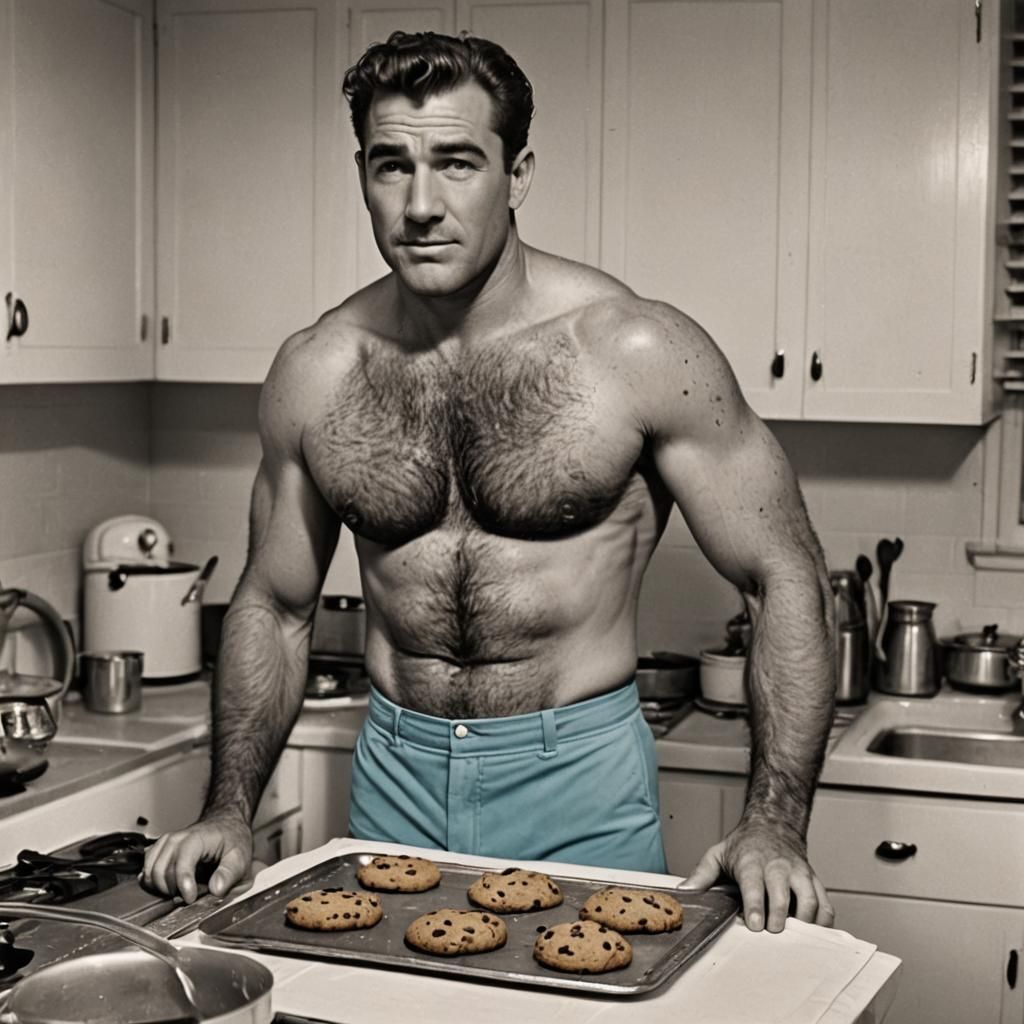 1950's man in the kitchen