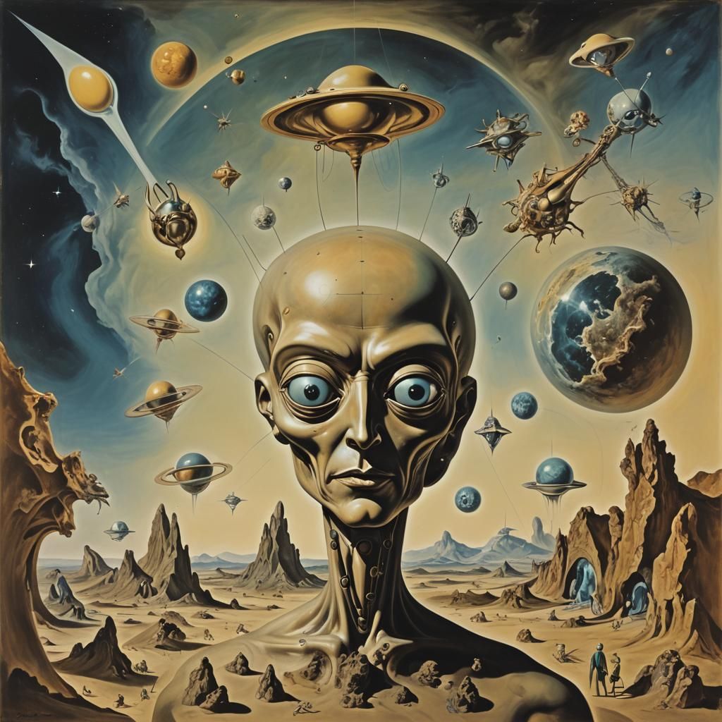 Dadaist Alien Manifesto with Deep Space Geometries