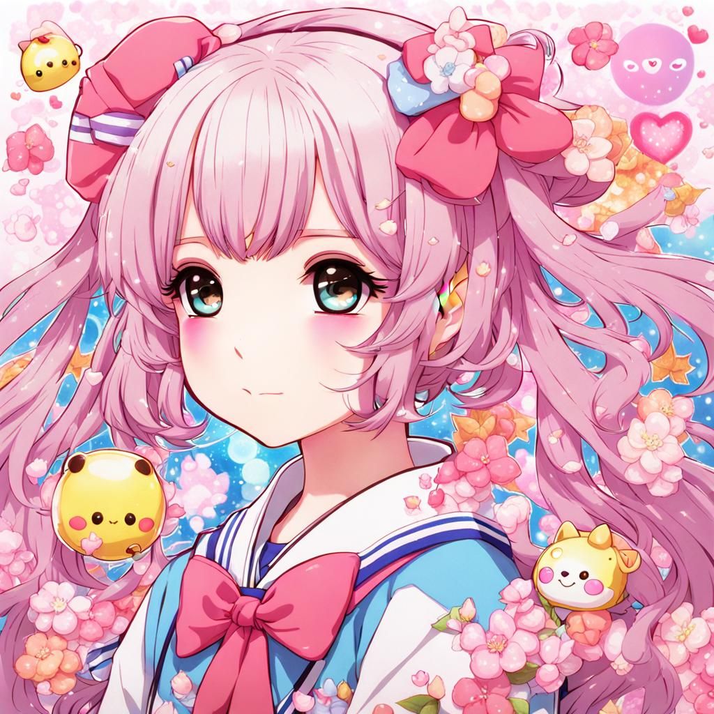 Cute Bishojo Girl in Kawaii Style