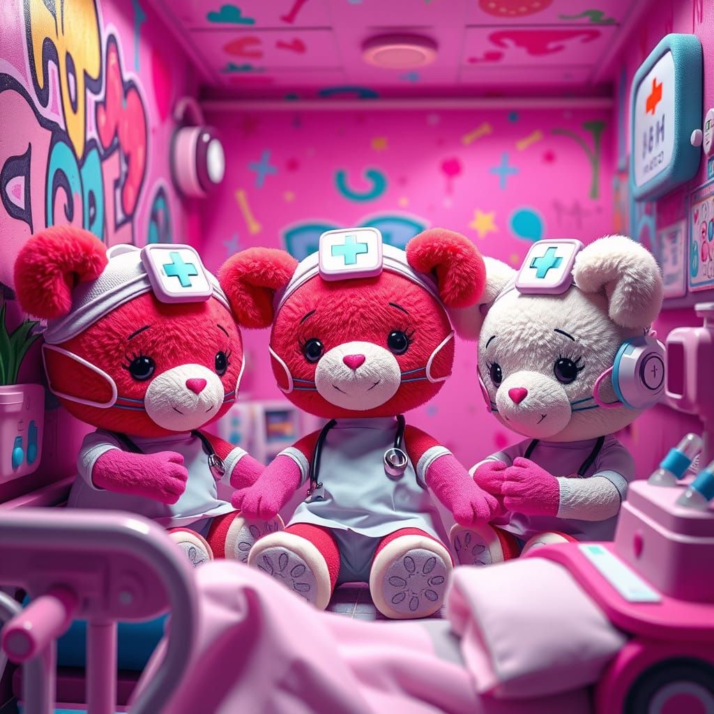 Whimsical Plushie Hospital Wonderland