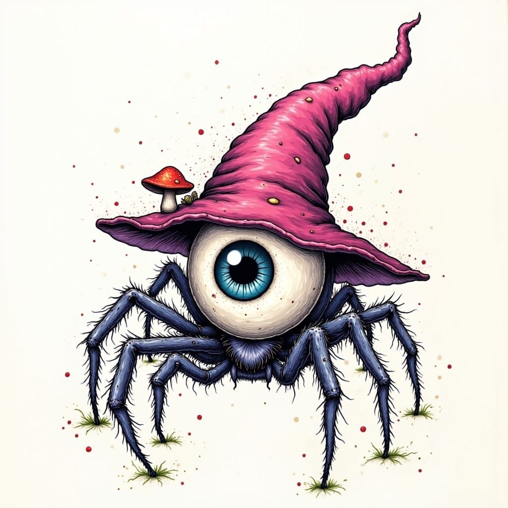 Vibrant Psychedelic Gnome Eyeball Art