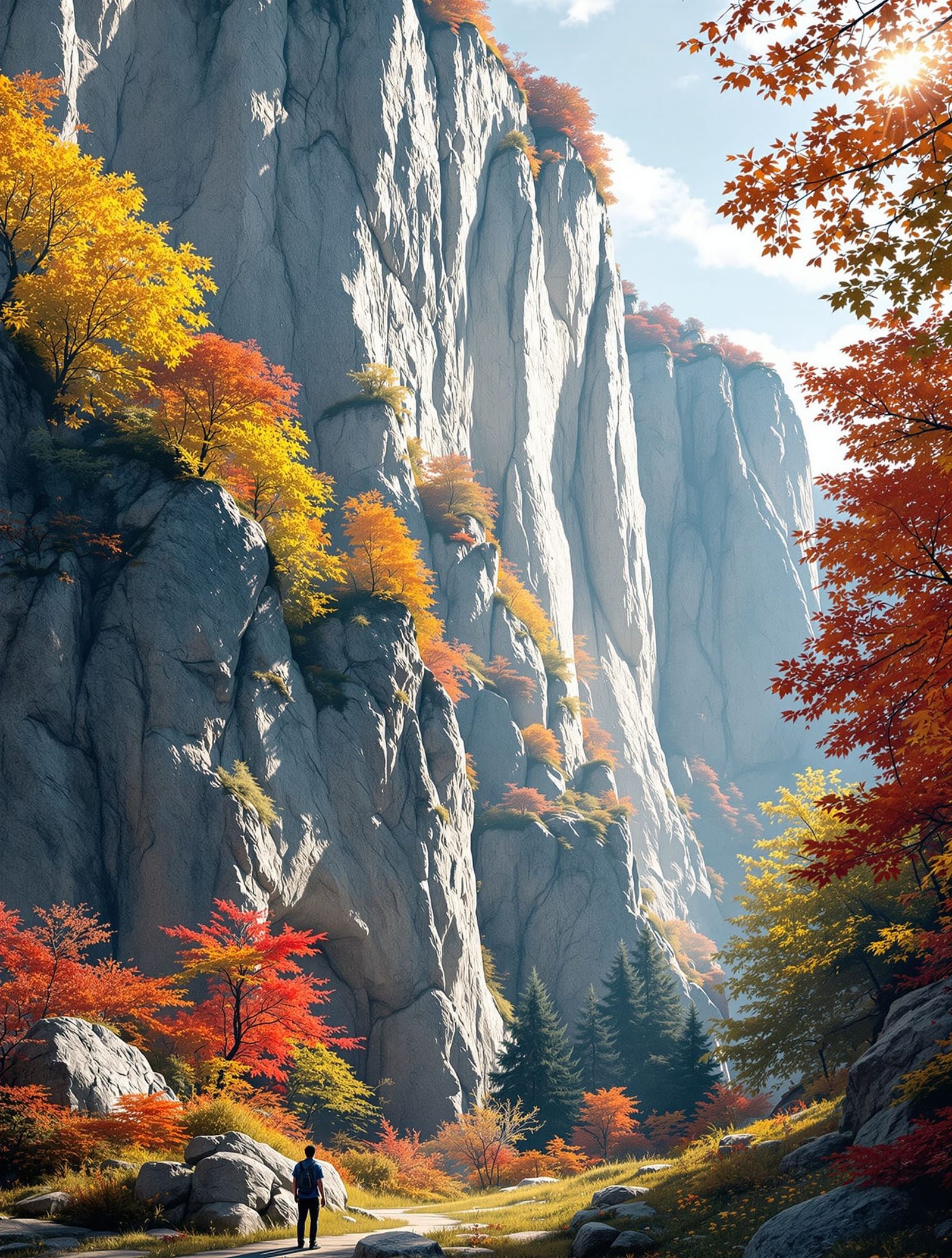Sci-Fi Book Cover: Autumn Mountain Pass