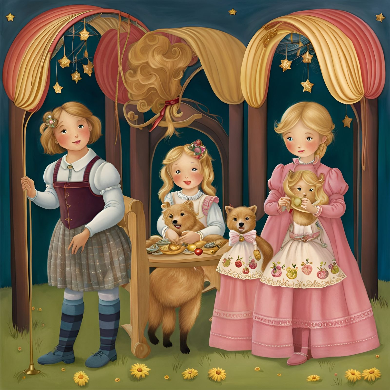 Goldilocks Fairytale Illustration