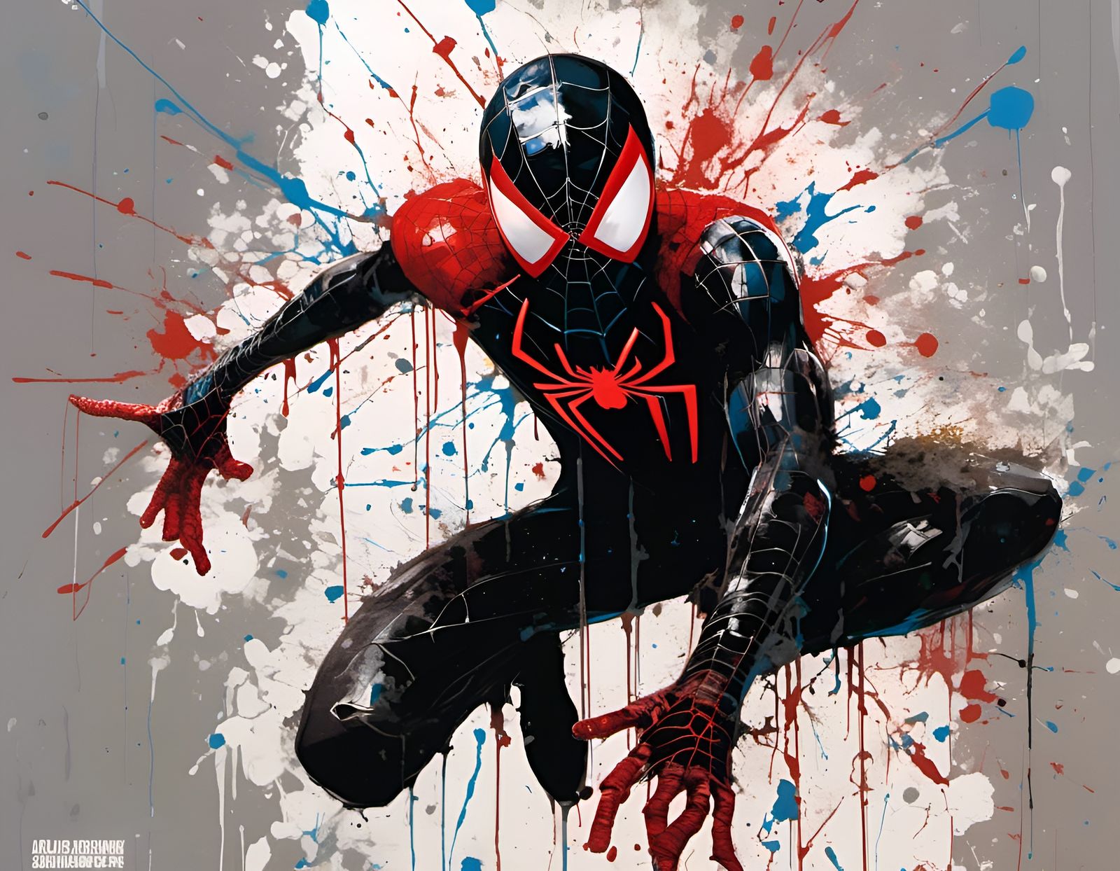Miles Morales Spider-Man Graffiti Art Portrait