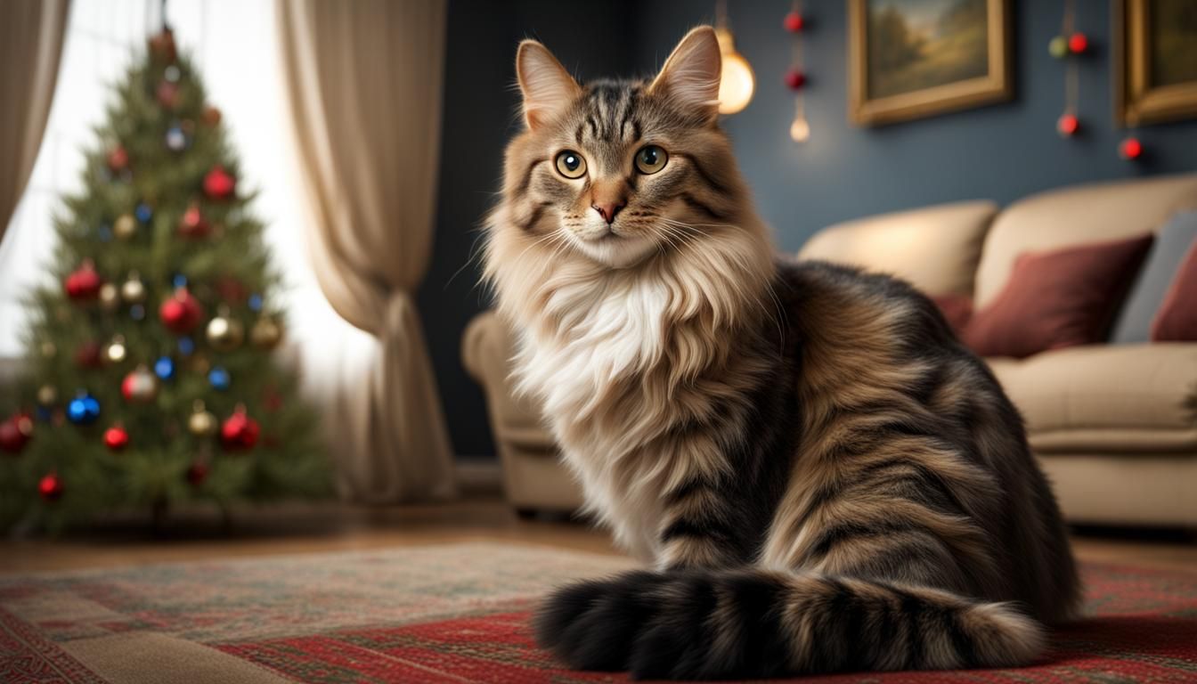 Tabby Cat in Old Dutch Master Style