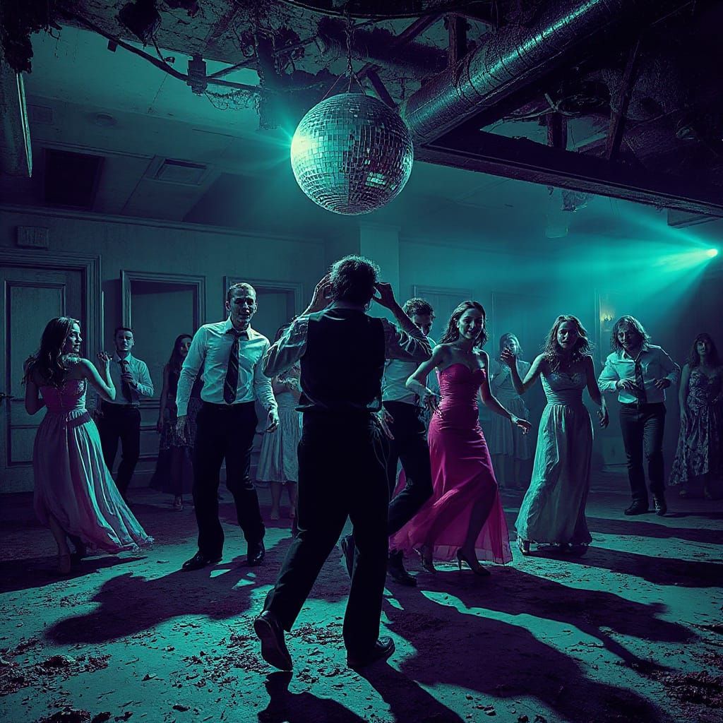 Zombie Prom Night in Decaying Ballroom
