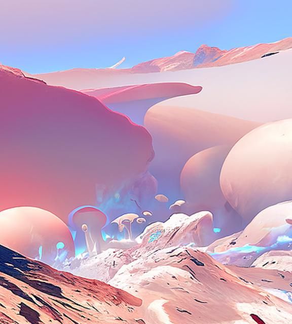 Warm Alien Landscape Concept Art in 8k Resolution