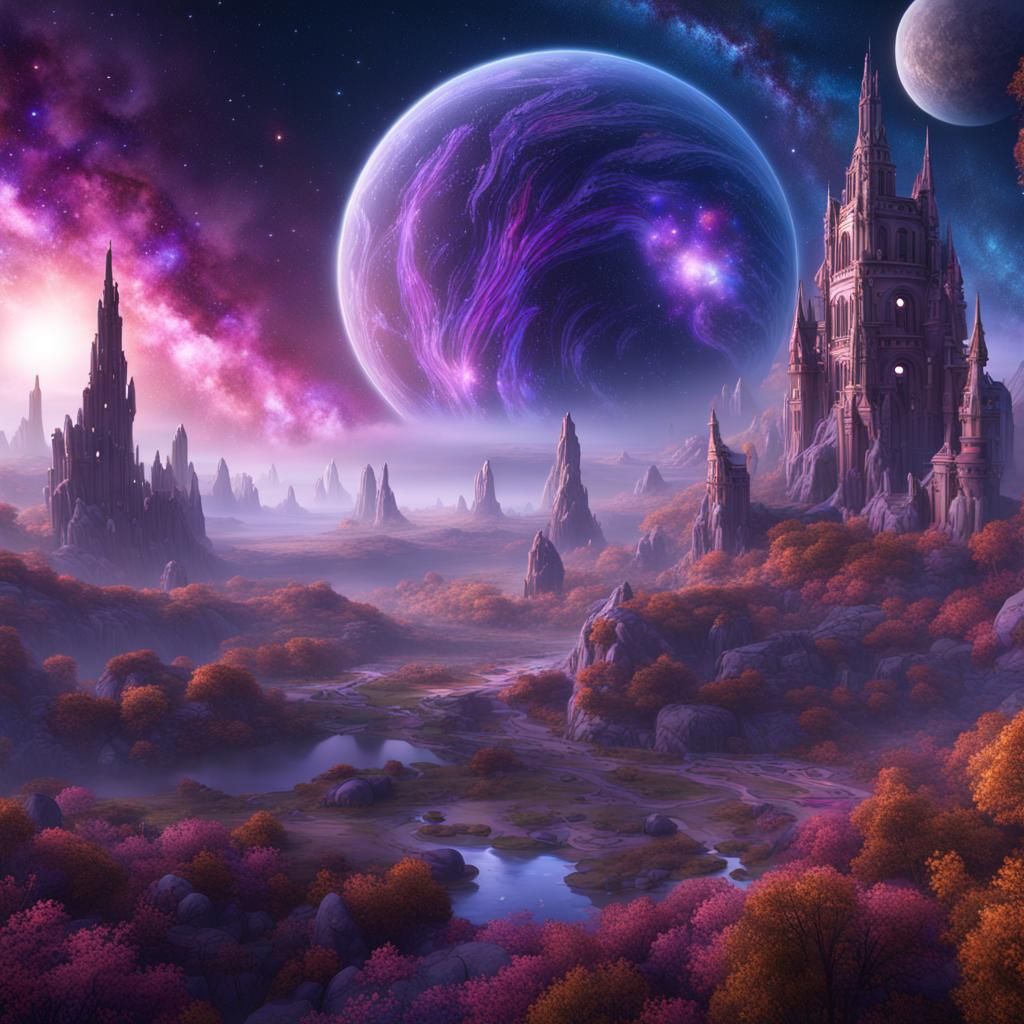 Milky Way Galaxy: Detailed Matte Painting