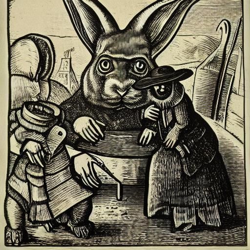 Good, Bad, and Ugly Rabbits in Historical Styles