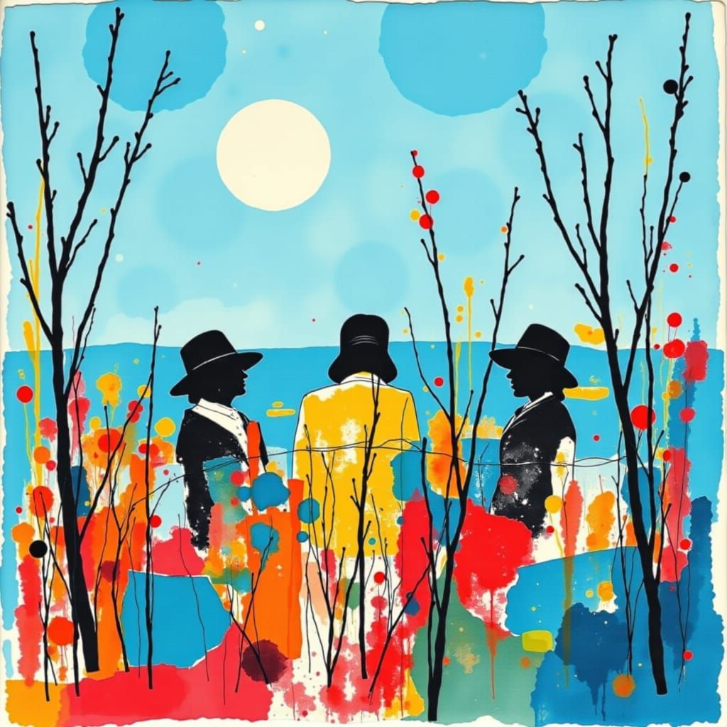 Autumn Festival Under Azure Sky: Digital Painting