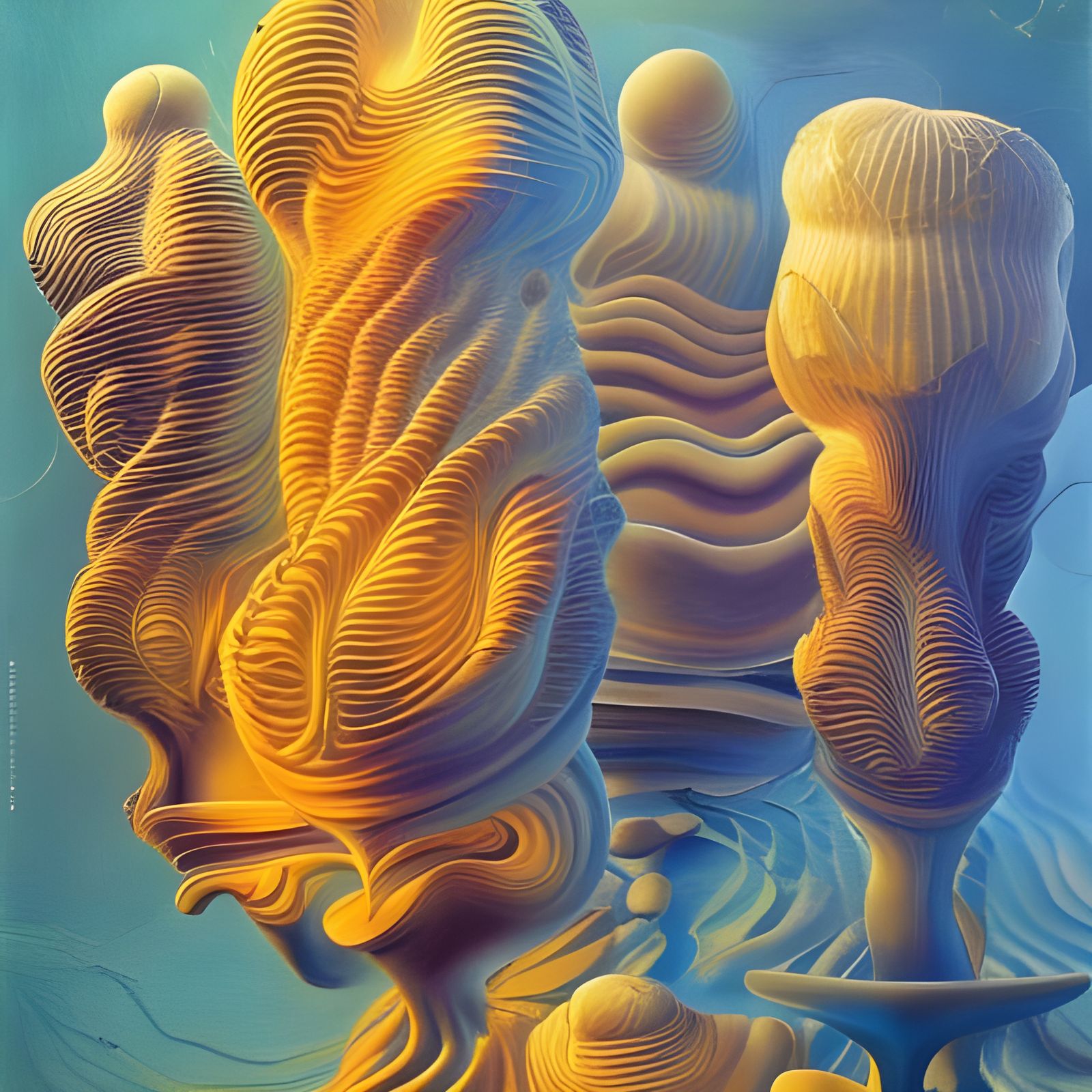 Surreal Mandelbulb Landscape with Recursive Beauty