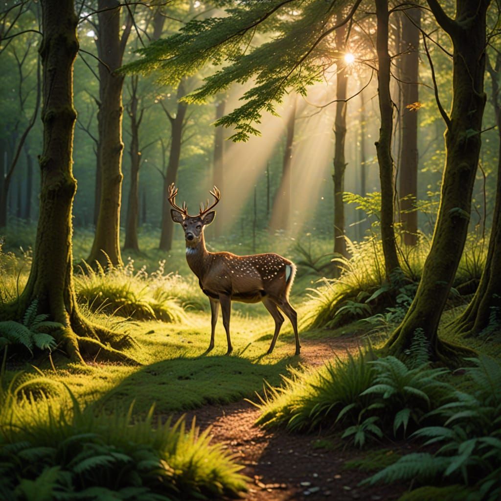 Serenity in Morning Golden Light