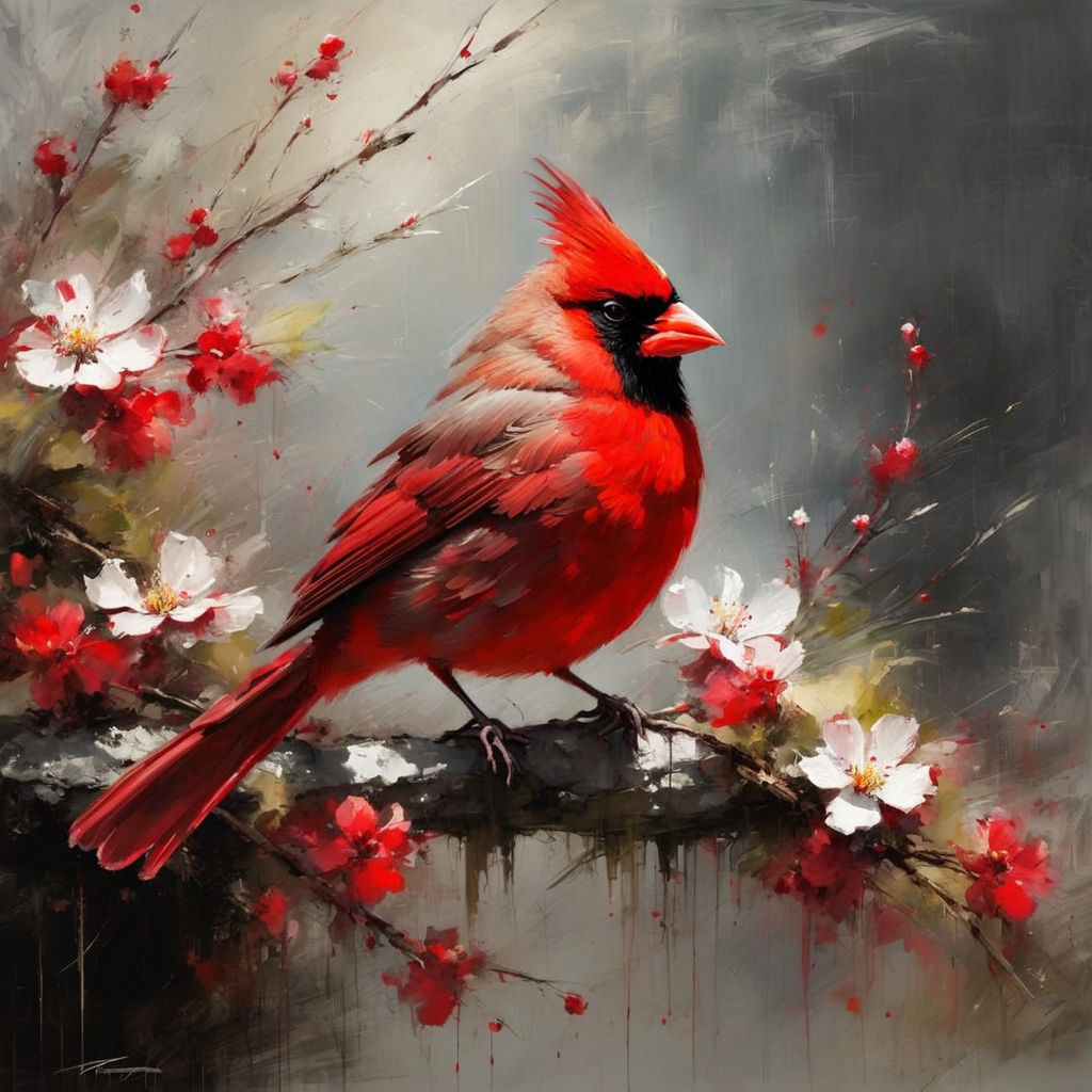 Red cardinal bird