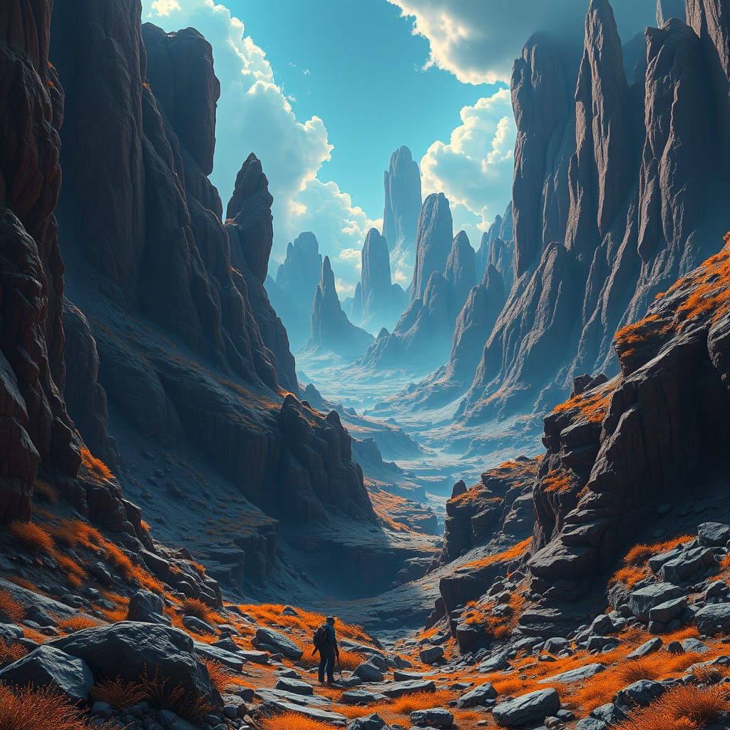 Mystical Earthly Realm in Vibrant Colors