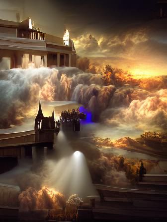 Majestic Cathedral: Volumetric Matte Painting