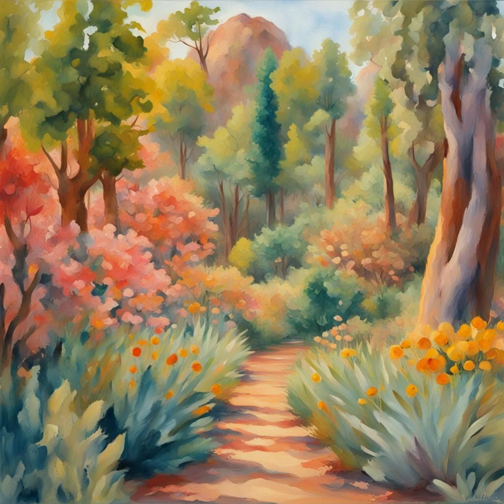 Lovebiome in Gouache Style Watercolor Painting