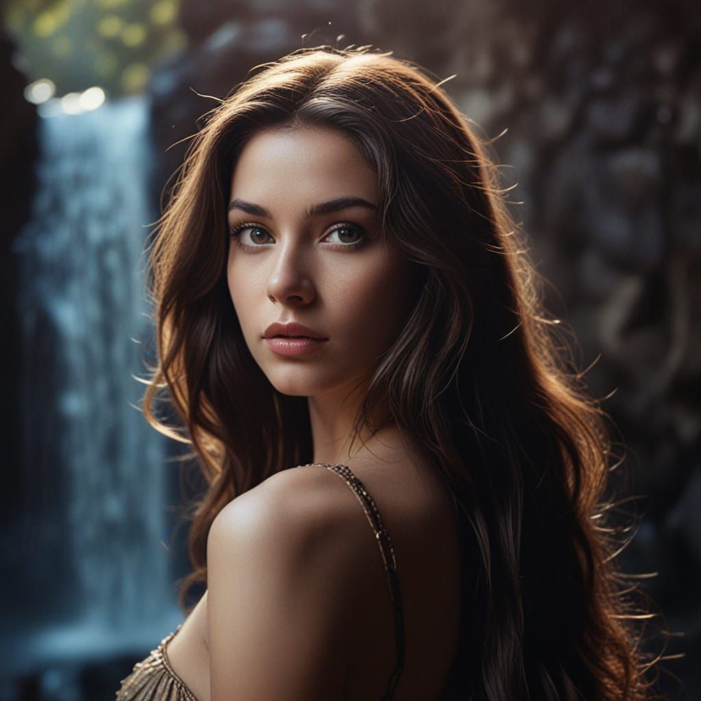 Majestic Hollywood Glamour Goddess in Golden Hair