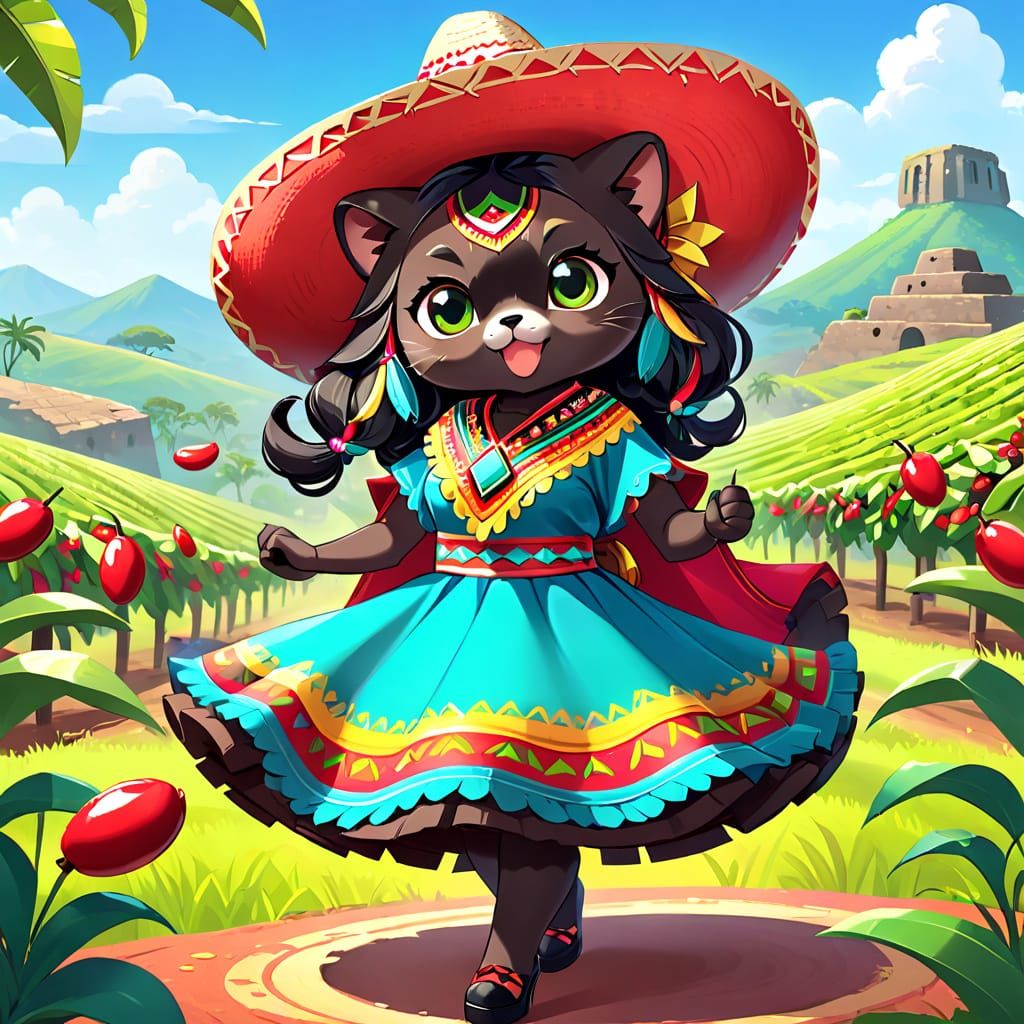 Panther wearing sombrero