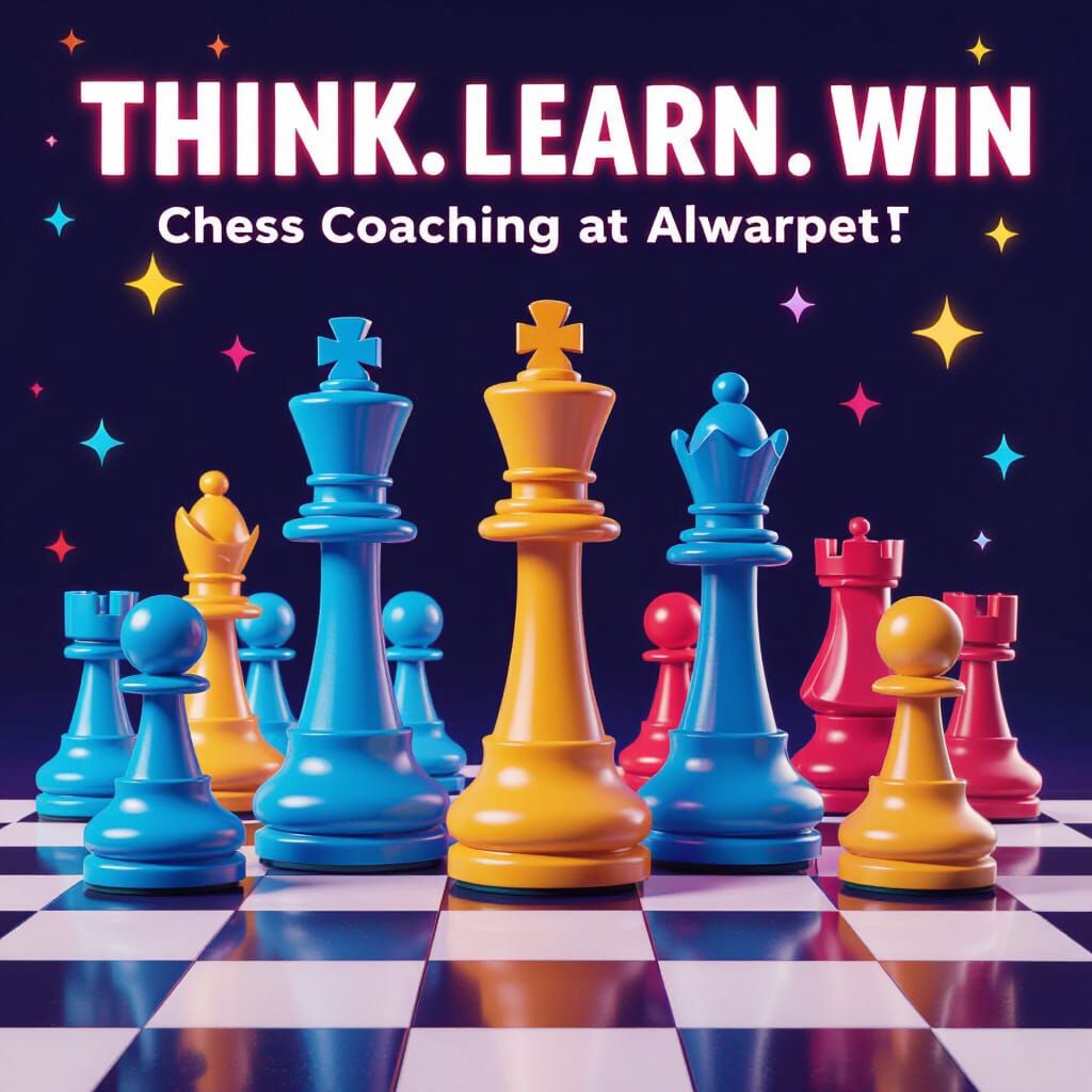 Dynamic Chess Coaching Scene in Playful 3D Render