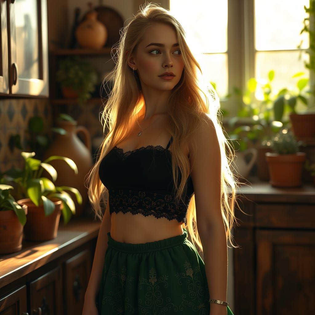 Enchanted Kitchen Realm in Matte Painting Style