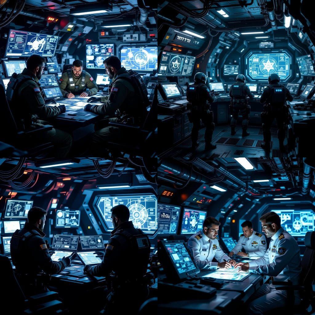 22nd Century Israeli Space Battleship Command Bridge