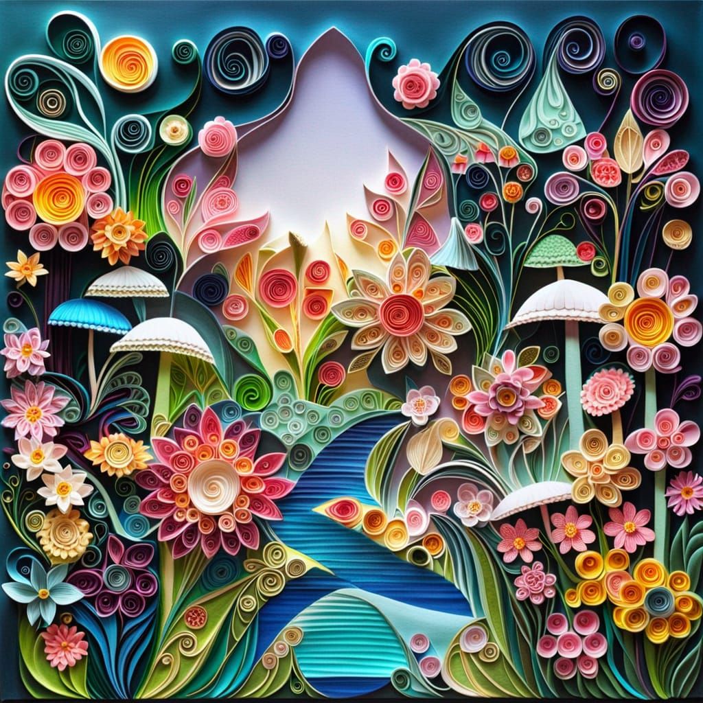 Paper Quilling Art : SDXL 0.9
