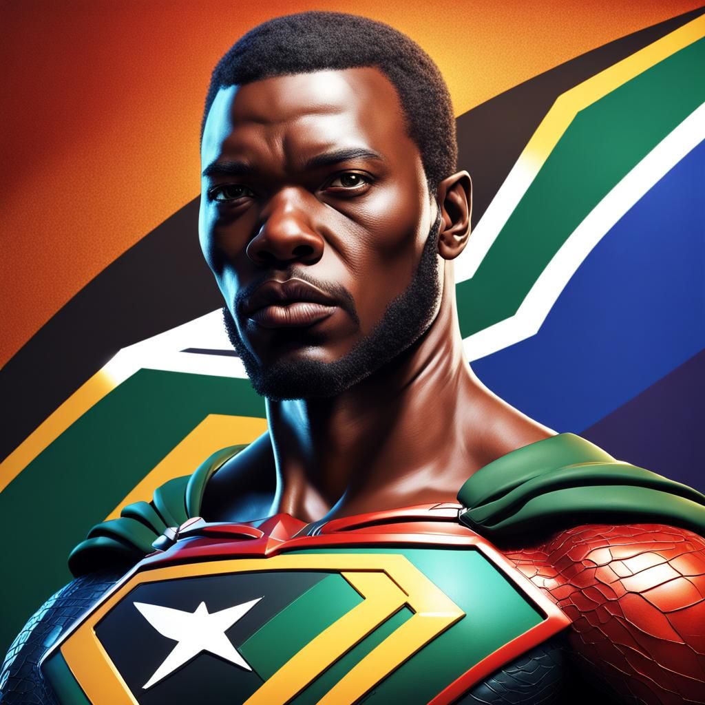 South Africa as an Attractive Male Superhero