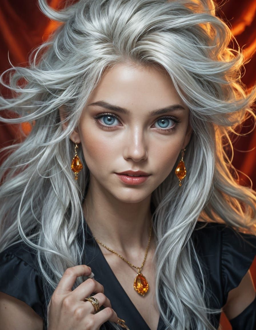 Confident Blonde Beauty in Dramatic Portrait