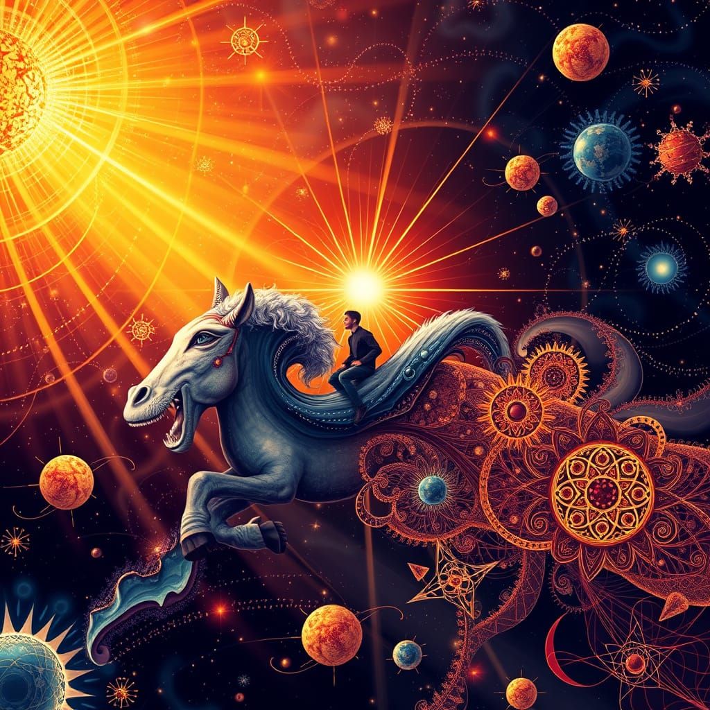 Cosmic Journey on a Sunbeam Through the Solar System