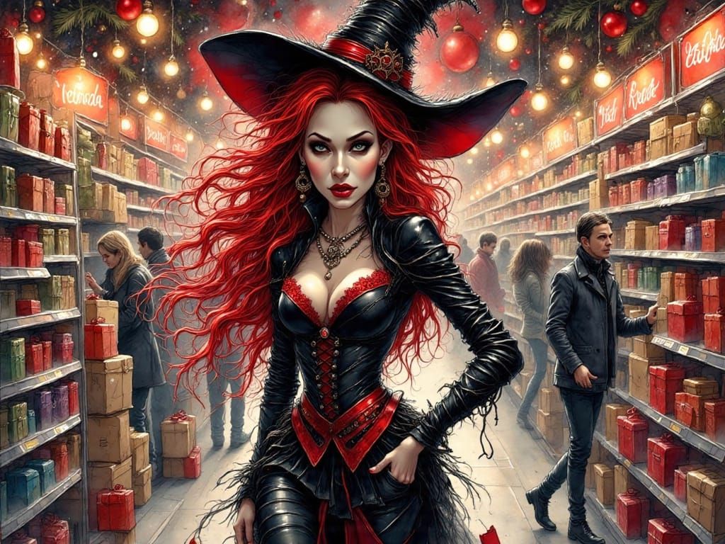 Vampire Queen Shops for Christmas at Target