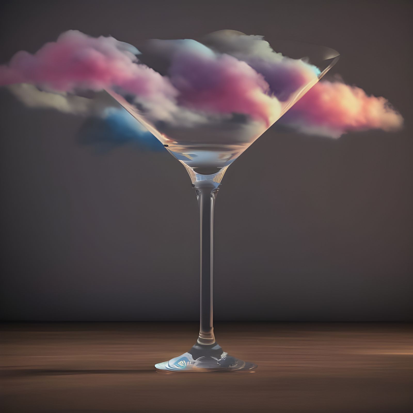 Clouds Swirling Inside a Martini Glass