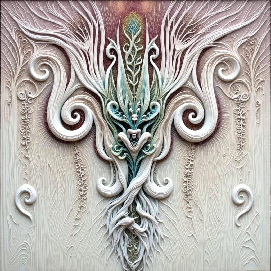 Surreal Kitchen Goddess Dreamscape as Mosaic Art