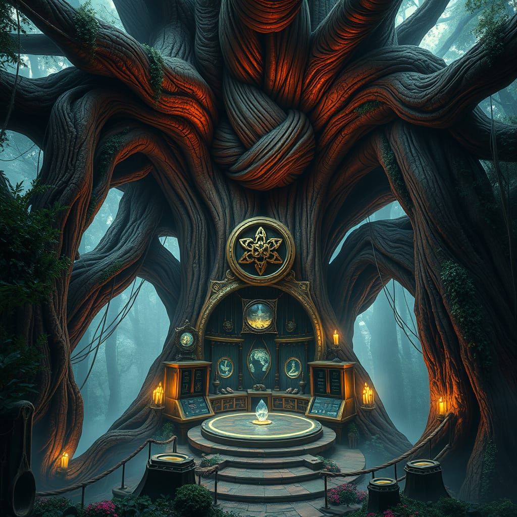 Hidden Lair Inside Ancient Tree Portal
