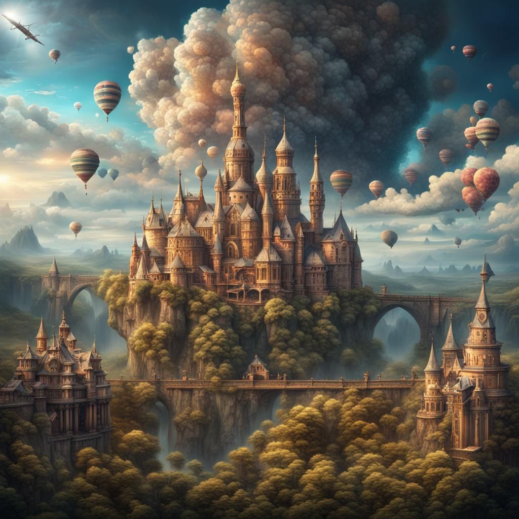 Boundless Sky of Imagination and Love: Digital Painting