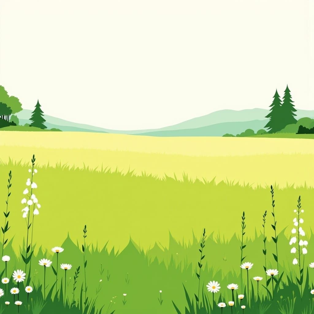 Minimalist Prairie Panorama in Early Disney Animation Style